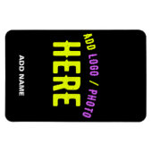 MAGNET FLEXIBLE MODERNE ET MODERNE PERSONNALISABLE NOIR VÉRIFIÉ (Horizontal)