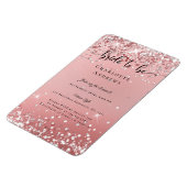 Magnet Flexible Moderne, Glitter Bride to be Invitation Aimant (Côté Gauche)