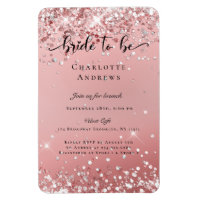 Moderne, Glitter Bride to be Invitation Aimant