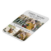 Magnet Flexible Moderne gris clair Enregistrer la date Mariage 3 p (Côté Gauche)