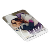 Magnet Flexible Moderne Joyeux Noël Photo Script Amour Chic (Côté Droit)