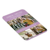 Magnet Flexible Moderne Lilac Purple Enregistrer la date Mariage 3 (Côté Droit)