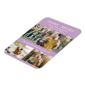 Magnet Flexible Moderne Lilac Purple Enregistrer la date Mariage 3 (Côté Gauche)