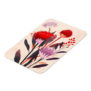 Magnet Flexible Moderne Minimaliste Bohème Floral Botanique