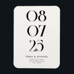 Magnet Flexible Moderne minimaliste chic Enregistrer la date<br><div class="desc">Un mariage moderne sauve l'aimant date avec un design chic élégant et un style minimaliste.</div>