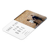 Magnet Flexible Moderne minimaliste Photo nouvelle date mariage (Côté Gauche)