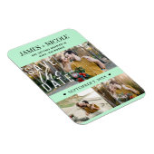 Magnet Flexible Moderne Mint Green Enregistrer la date Mariage 3 p (Côté Droit)