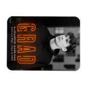 Magnet Flexible Moderne Orange Neon Diplôme de Photo Vertical (Horizontal)