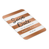 Magnet Flexible Moderne Rose Gold Foil Stripes tendance Enregistre (Côté Droit)