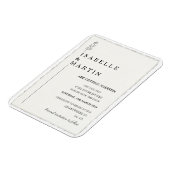 Magnet Flexible Moderne Sauvegarder la date Faux Deckled Edge Mari (Côté Gauche)