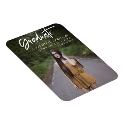 Magnet Flexible Moderne Script Graduation Photo Flexible (Côté Droit)