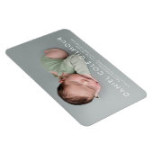 Magnet Flexible Moderne simple bébé garçon Nom photo naissance (Côté Droit)