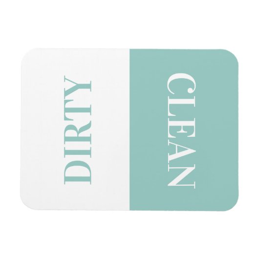 Magnet Flexible Moderne Simple Clean Lave-vaisselle à menthe (Horizontal)