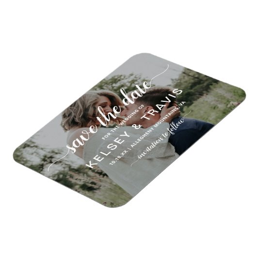 Magnet Flexible Moderne Simple Élégant Mariage Photo Enregistrer L (Côté Gauche)