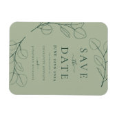 Magnet Flexible Moderne simple Mariage vert Sage Foliage (Horizontal)