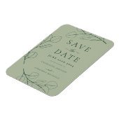 Magnet Flexible Moderne simple Mariage vert Sage Foliage (Côté Gauche)