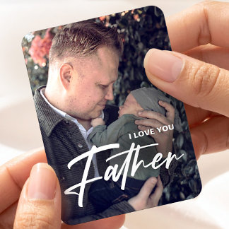 Magnet Flexible Moderne Simple pour papa Je t'aime Fête des pères