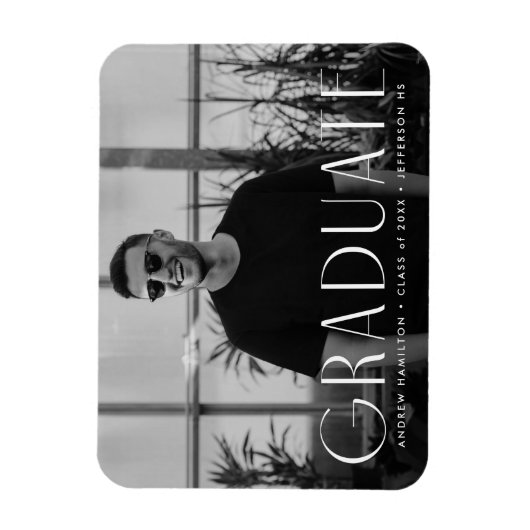 Magnet Flexible Moderne Simplicité Photo Graduation (Vertical)