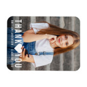 Magnet Flexible Moderne tendance Merci coeur (Horizontal)