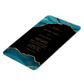 Magnet Flexible Moderne Turquoise et doré Agate Mariage en pierre (Côté Gauche)