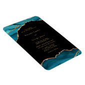 Magnet Flexible Moderne Turquoise et doré Agate Mariage en pierre (Côté Droit)