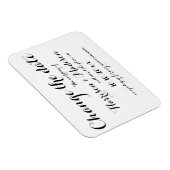 Magnet Flexible Modifier la date, Mariage de calligraphie Faire-pa (Côté Droit)