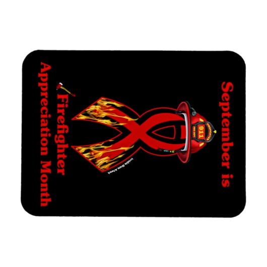 Magnet Flexible Mois d'appréciation des pompiers (Horizontal)