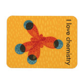 Magnet Flexible Molecule Art I Love Chimie (Horizontal)