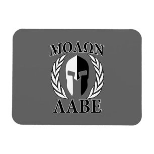 Magnet Flexible Molon Labe Spartan Mask Armor Laurels Monochrome