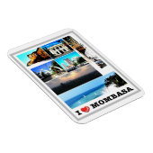 Magnet Flexible Mombasa - Kenya - I Love - (Côté Droit)