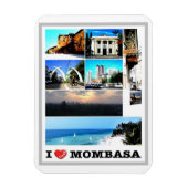 Magnet Flexible Mombasa - Kenya - I Love - (Vertical)