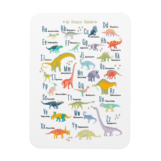 Magnet Flexible Mon alphabet de dinosaure (Vertical)