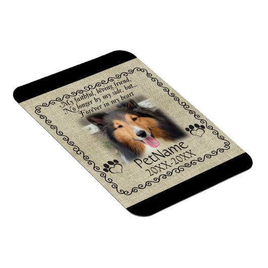 Magnet Flexible Mon Ami Fidèle Pet Sympathie Custom Burlap (Côté Droit)