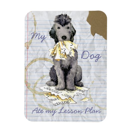 Magnet Flexible Mon Bedlington Terrier a mangé mon plan de leçon (Vertical)