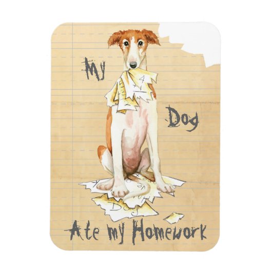 Magnet Flexible Mon Borzoi A Mangé Ma Maison (Vertical)