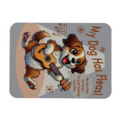 Magnet Flexible Mon Chien A Fleas Ukulele Tuning Chanson (Horizontal)