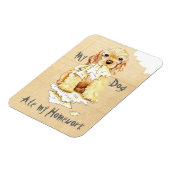 Magnet Flexible Mon Cocker Spaniel A Mangé Mes Devoirs (Côté Gauche)