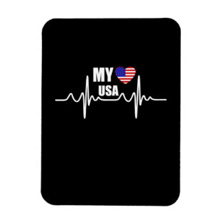 Magnet Flexible Mon Coeur Appartient Aux États-Unis Le 4 Juillet