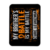 Magnet Flexible Mon combat contre 2 Leucémie Frère (Vertical)