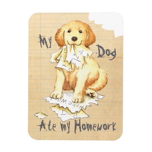 Magnet Flexible Mon Golden Mate Mes devoirs (Vertical)