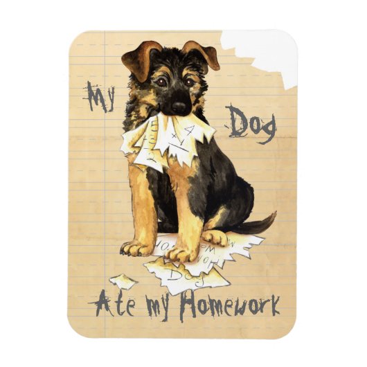 Magnet Flexible Mon GSD Mange Mes devoirs (Vertical)