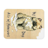 Magnet Flexible Mon Keeshond A Mangé Mes devoirs (Horizontal)