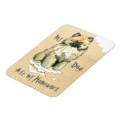 Magnet Flexible Mon Keeshond A Mangé Mes devoirs (Côté Gauche)