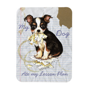 Magnet Flexible Mon long manteau Chihuahua a mangé mon plan de le