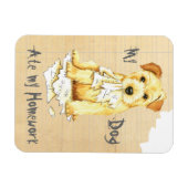 Magnet Flexible Mon Norfolk Terrier A Mangé Mes Devoirs (Horizontal)
