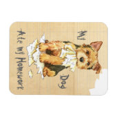 Magnet Flexible Mon Norwich Terrier a mangé mes devoirs (Horizontal)