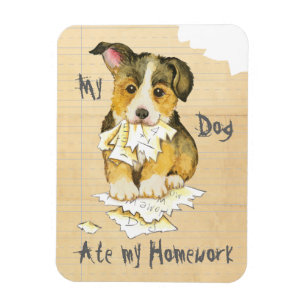 Magnet Flexible Mon Pembroke Welsh Corgi a mangé mes devoirs