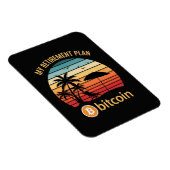 Magnet Flexible Mon Plan de Retraite Bitcoin Plage Coucher de sole (Côté Droit)