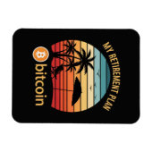 Magnet Flexible Mon Plan de Retraite Bitcoin Plage Coucher de sole (Horizontal)