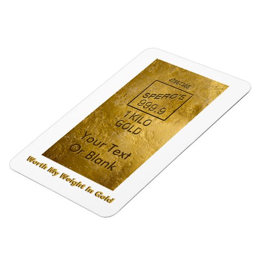 Magnet Flexible Mon Poids En Or (Côté Gauche)